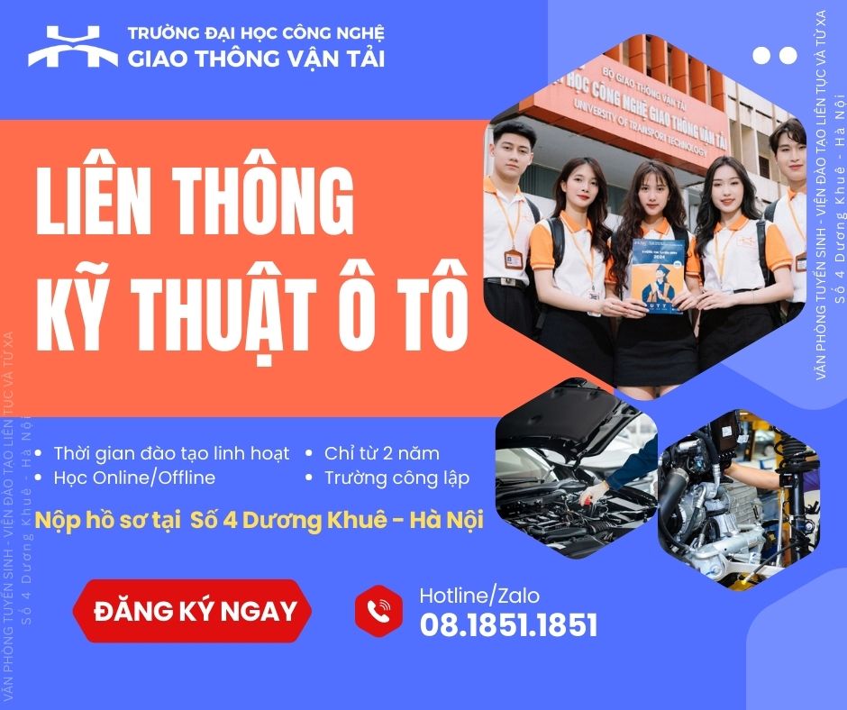 lien thong dai hoc ky thuat o to